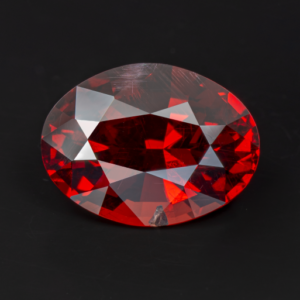 spessartin garnet oval with inclusion 1